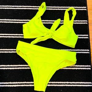 SHEIN neon bikini